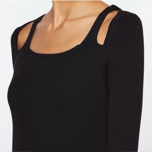 Wynter Puno Fitted Black NWT Cut-Out Shoulder Detail Sweater Top Stitch Fix XL